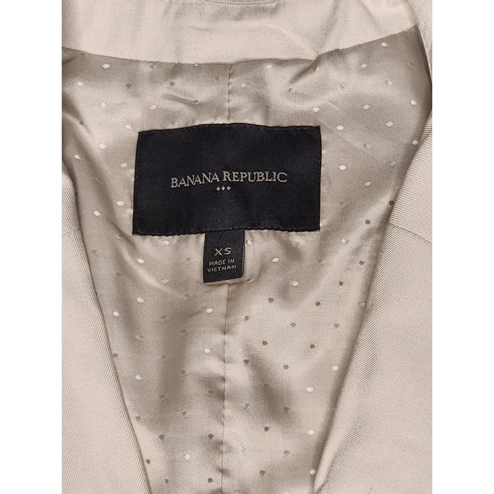 Banana Republic Womens Cream Sleeveless Blazer Vest Waist Size XS‎ Professional